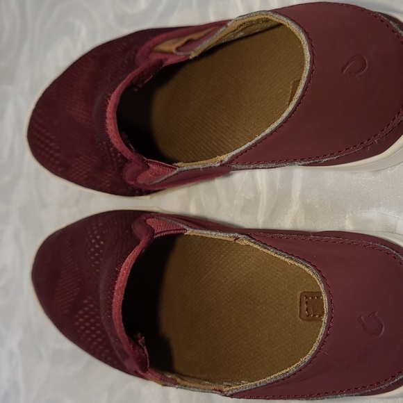 OLUKAI Pehuea Maroon Red Slip On Comfort Sneakers Size W8 - Picture 12 of 14